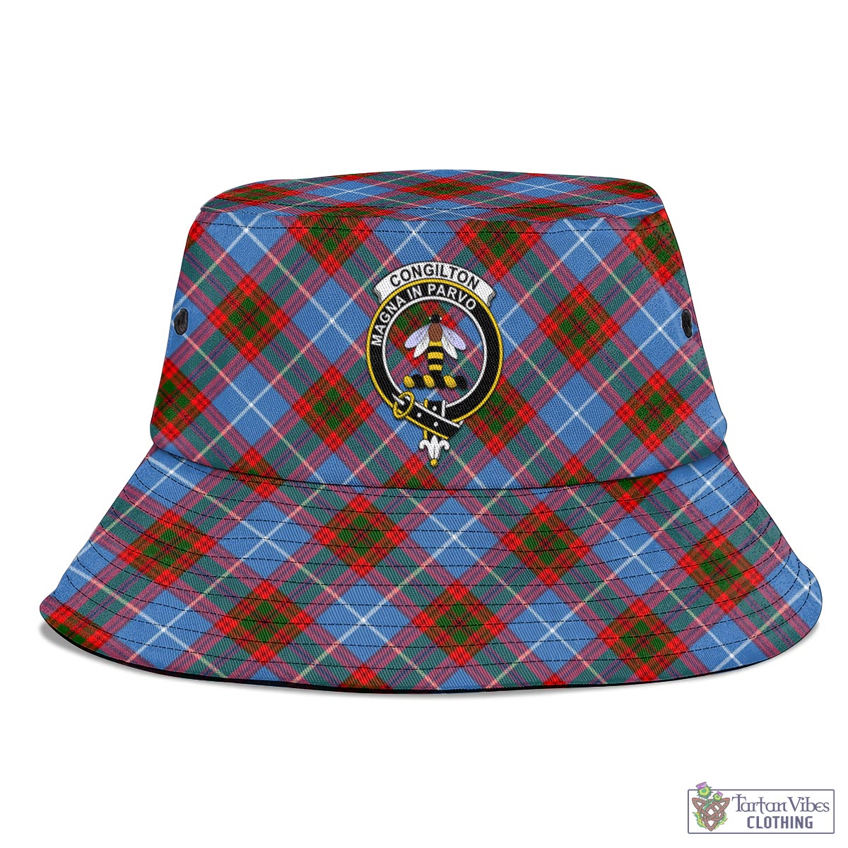 Congilton Tartan Bucket Hat with Family Crest - Tartan Vibes Clothing