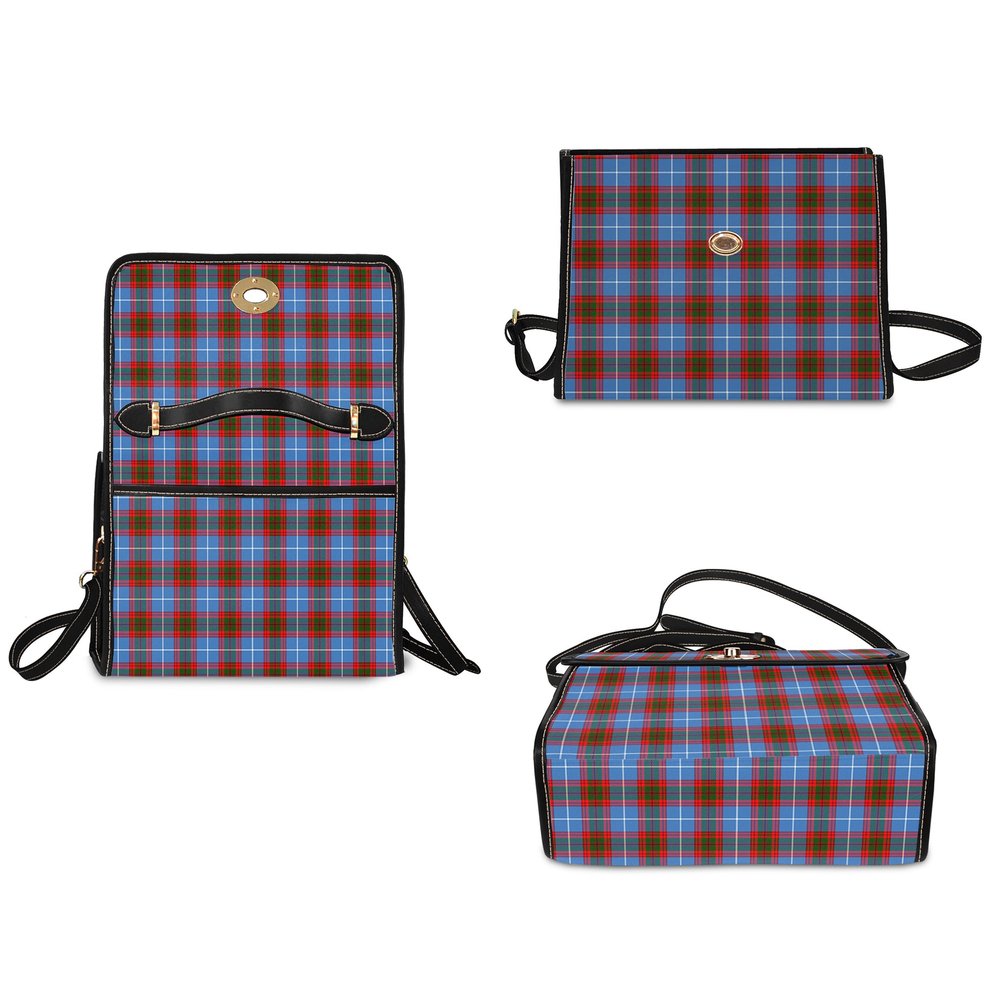 congilton-tartan-leather-strap-waterproof-canvas-bag
