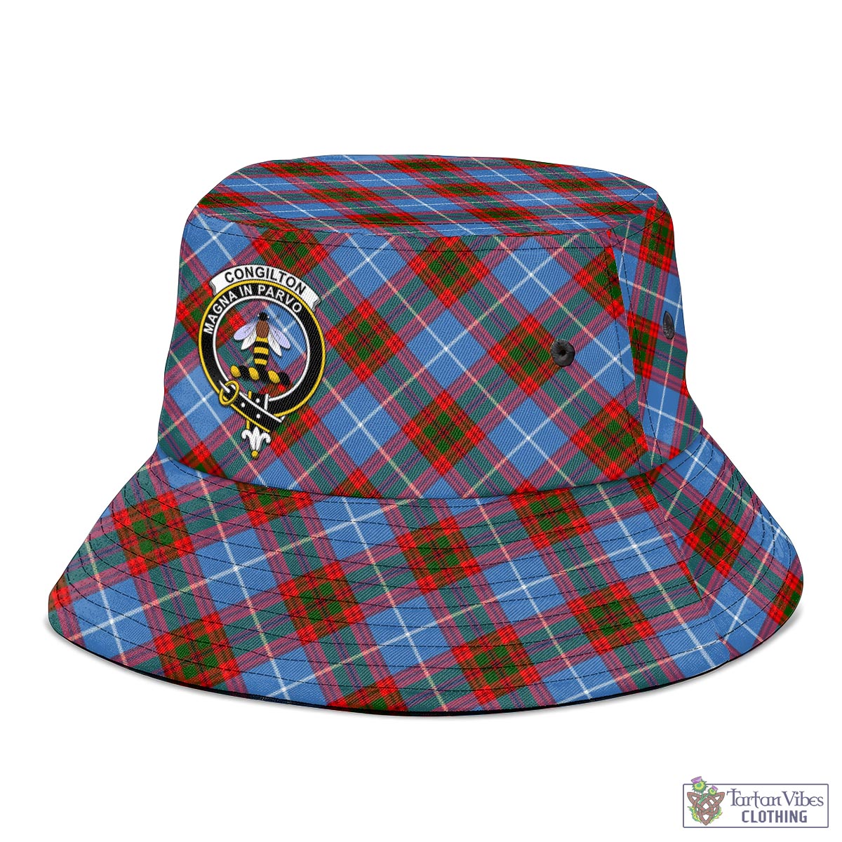 Congilton Tartan Bucket Hat with Family Crest - Tartan Vibes Clothing
