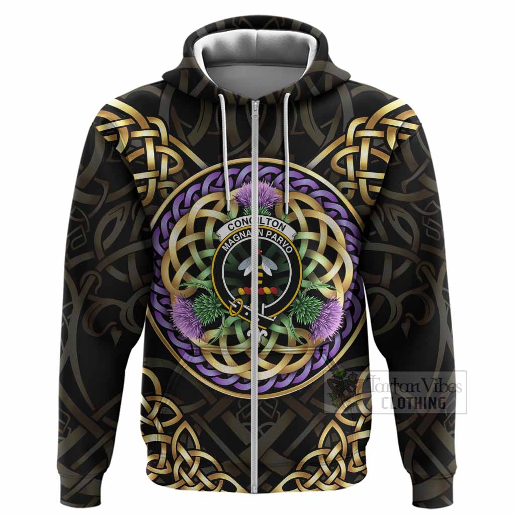 Congilton Clan Crest Hoodie Celtic Scottish Thistle