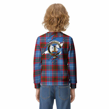 Congilton Clan Crest In Me Tartan Kid Knitted Sweatshirt Scotland Flag Style