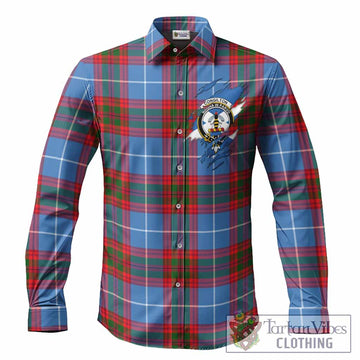 Congilton Clan Crest In Me Tartan Long Sleeve Button Shirts Scotland Flag Style