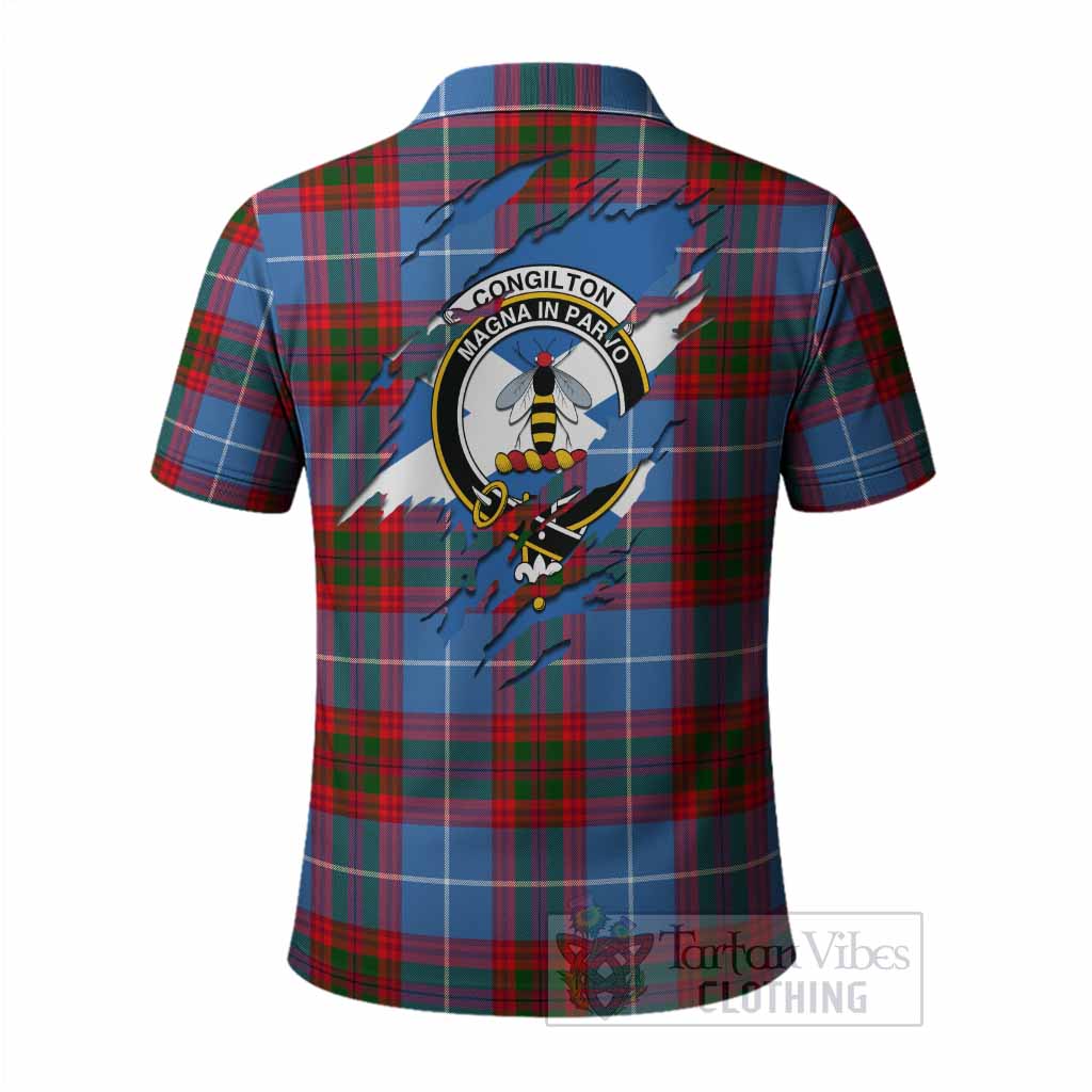 Congilton Clan Crest In Me Tartan Polo Shirt Scotland Flag Style