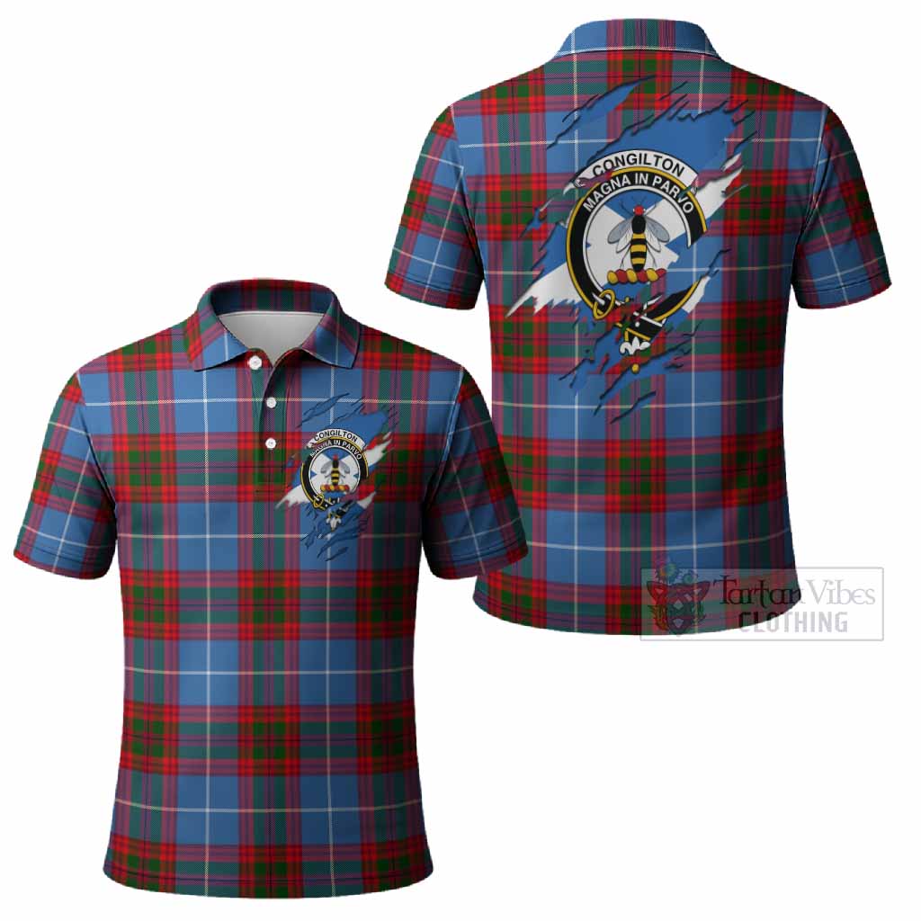 Congilton Clan Crest In Me Tartan Polo Shirt Scotland Flag Style