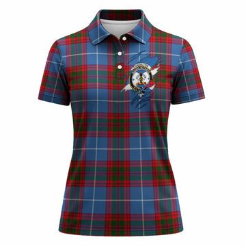 Congilton Clan Crest In Me Tartan Women Polo Shirt Scotland Flag Style