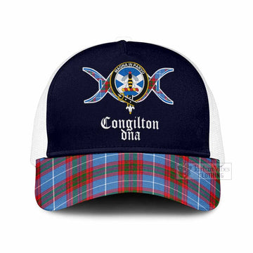 Congilton Clan DNA Tartan Mesh Trucker Cap One Size (Adjustable) White - Tartan Vibes Clothing