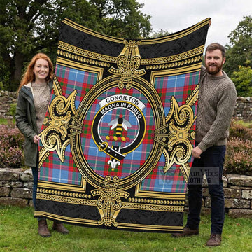 Congilton Scottish Tartan Crest Blanket Royal Stylized - Tartan Vibes Clothing