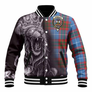 Congilton Tartan Baseball Jacket Roaring Lion Heritage