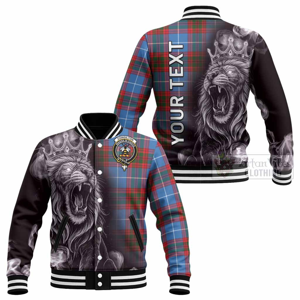 Congilton Tartan Baseball Jacket Roaring Lion Heritage