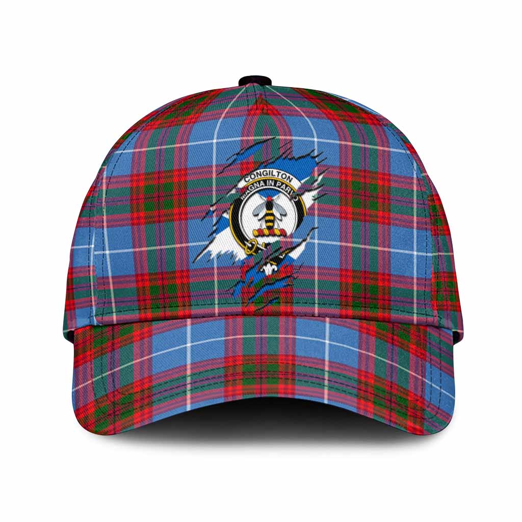 Congilton Tartan Classic Cap with Family Crest In Me Style