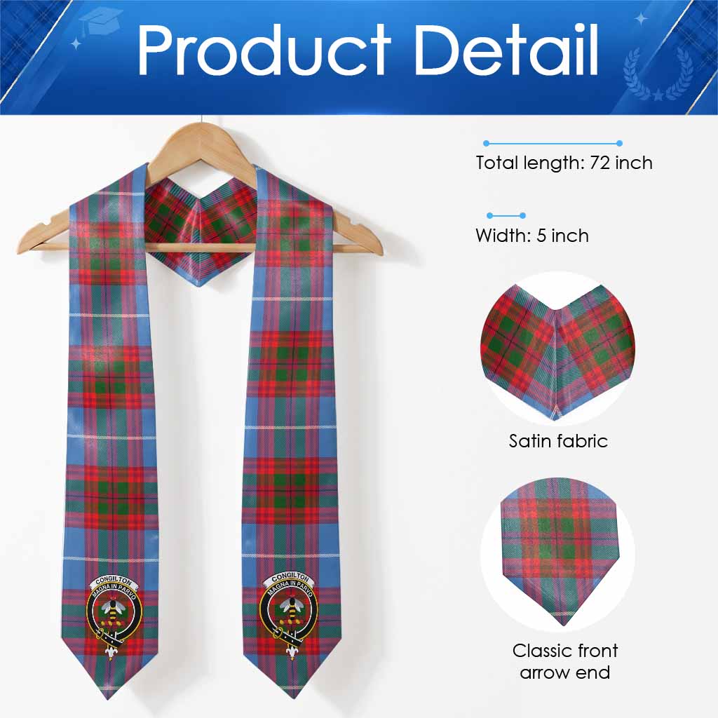 Congilton Tartan Crest Graduation Stole - Tartan Vibes Clothing