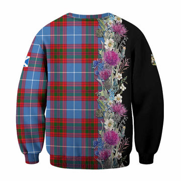 Congilton Tartan Crest Thistle Floral Sweatshirt - Tartan Vibes Clothing