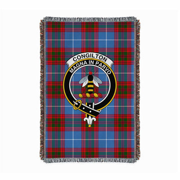 Congilton Tartan Crest Woven Blanket S 43 x 67 inches 110 x 170cm - Tartan Vibes Clothing