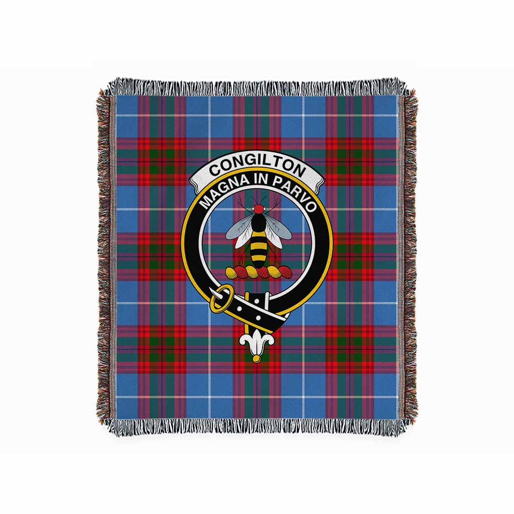 Congilton Tartan Crest Woven Blanket M 51 x 60 inches 130 x 150cm - Tartan Vibes Clothing