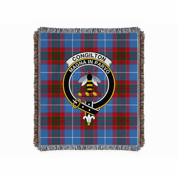 Congilton Tartan Crest Woven Blanket M 51 x 60 inches 130 x 150cm - Tartan Vibes Clothing