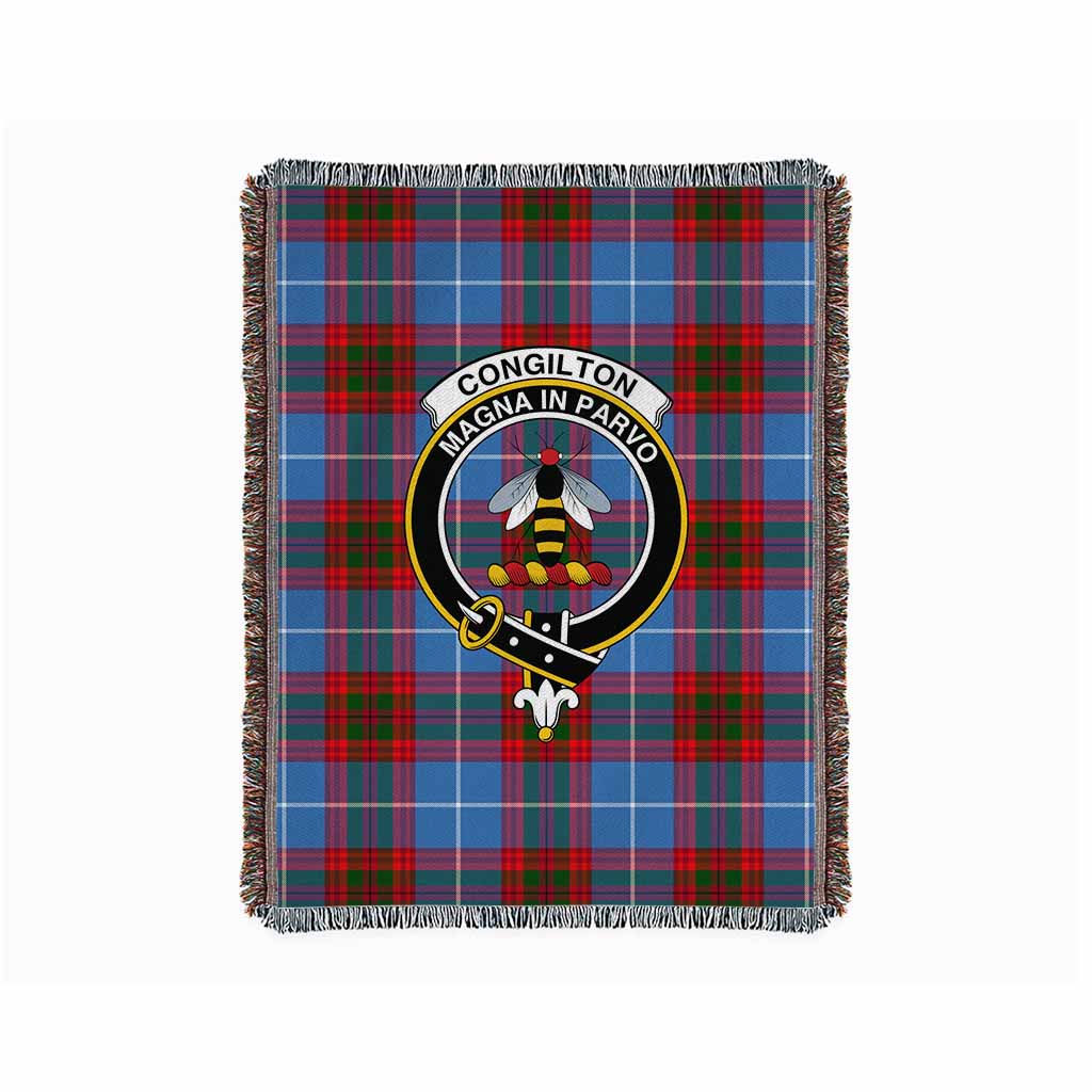 Congilton Tartan Crest Woven Blanket L 59 x 79 inches 150 x 200cm - Tartan Vibes Clothing