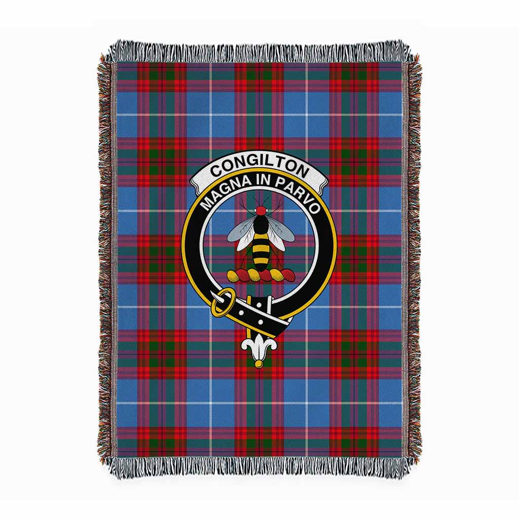 Congilton Tartan Crest Woven Blanket XL 63 x 87 inches 160 x 200cm - Tartan Vibes Clothing