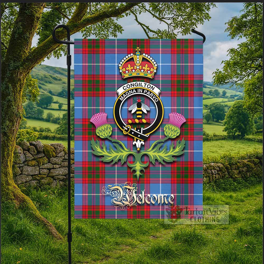 Congilton Tartan Family Crest Garden Flag Royal Thistle Welcome Style - Tartan Vibes Clothing