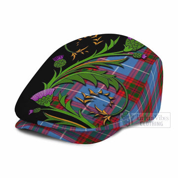 Congilton Tartan Flat Cap, Jeff Cap Scottish Thistle Pride Heritage Art