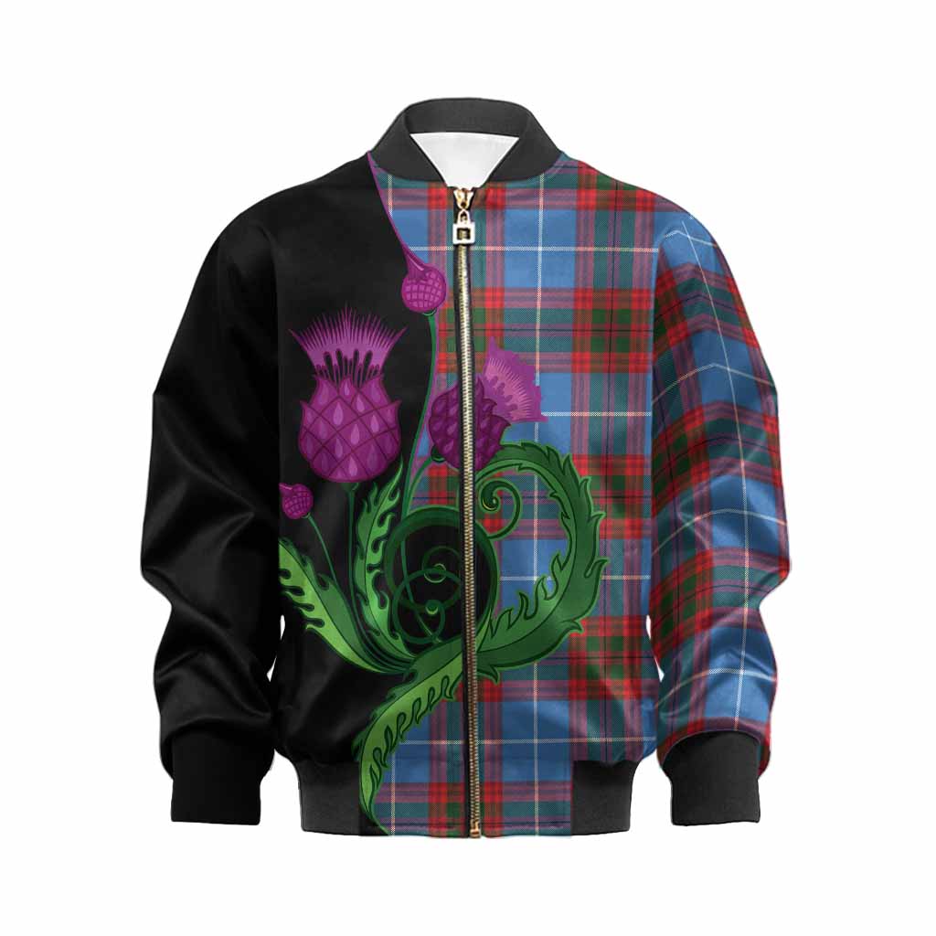 Congilton Tartan Kid Bomber Jacket Traditional Scottish Thistle Kid XS - Tartan Vibes Clothing