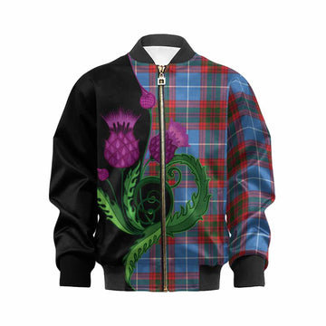 Congilton Tartan Kid Bomber Jacket Traditional Scottish Thistle