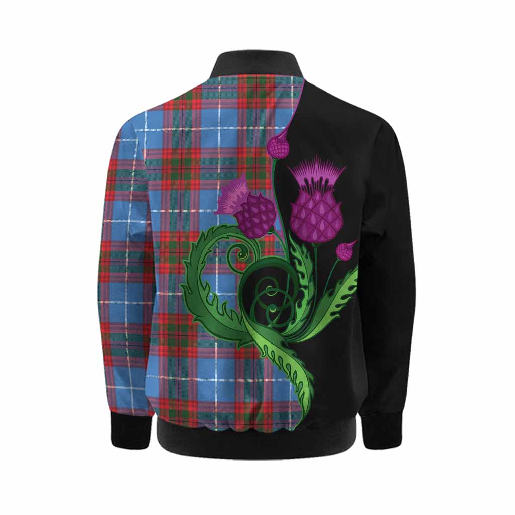 Congilton Tartan Kid Bomber Jacket Traditional Scottish Thistle Kid - Tartan Vibes Clothing