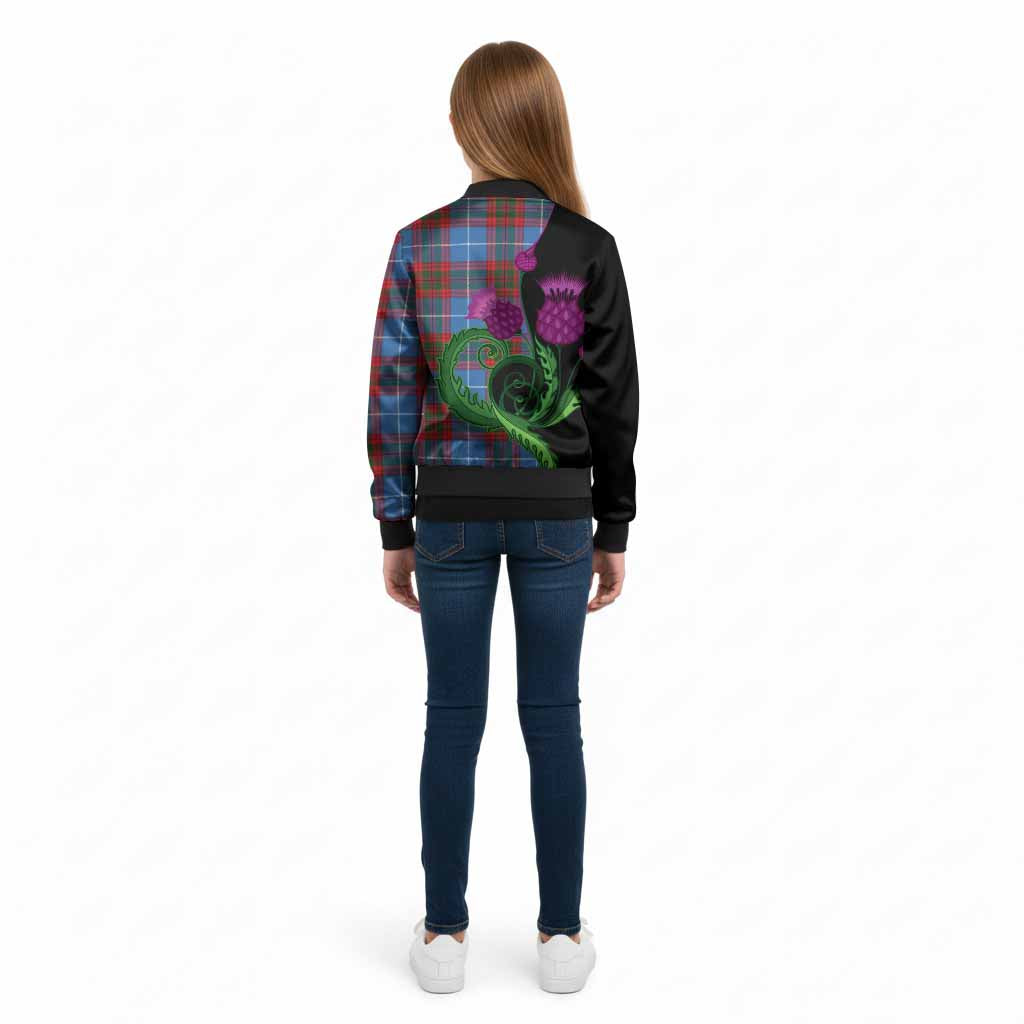 Congilton Tartan Kid Bomber Jacket Traditional Scottish Thistle - Tartan Vibes Clothing