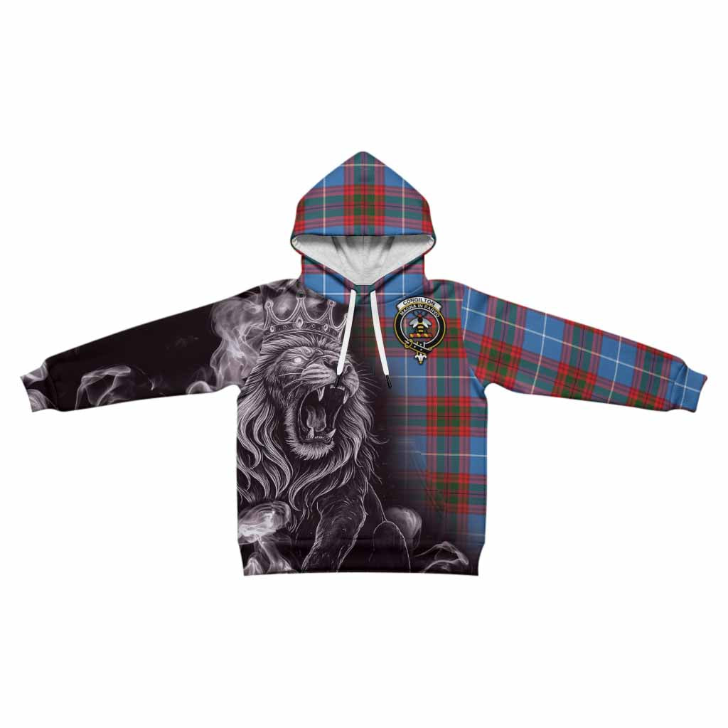 Congilton Tartan Kid Hoodie Roaring Lion Heritage