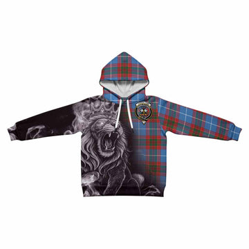 Congilton Tartan Kid Hoodie Roaring Lion Heritage