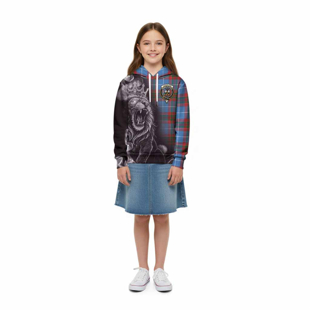 Congilton Tartan Kid Hoodie Roaring Lion Heritage