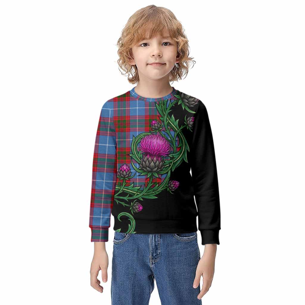 Congilton Tartan Kid Knitted Sweatshirt Resilient Scottish Thistle Kid - Tartan Vibes Clothing