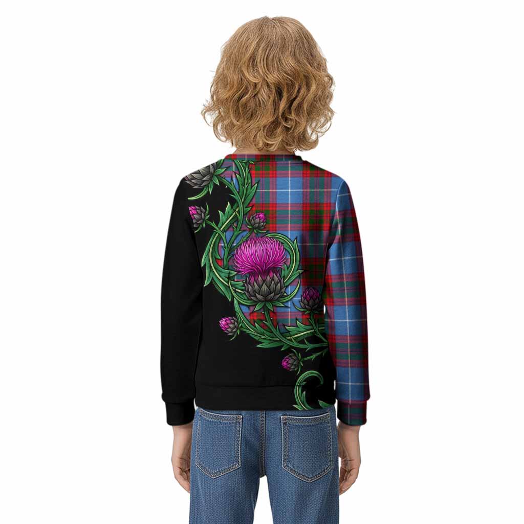 Congilton Tartan Kid Knitted Sweatshirt Resilient Scottish Thistle - Tartan Vibes Clothing