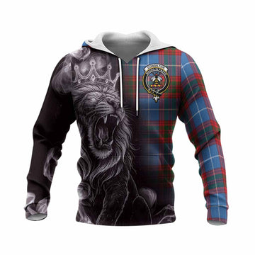 Congilton Tartan Knitted Hoodie Roaring Lion Heritage