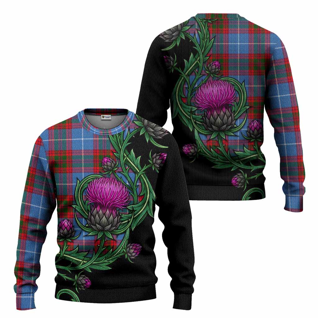 Congilton Tartan Knitted Sweater Resilient Scottish Thistle - Tartan Vibes Clothing