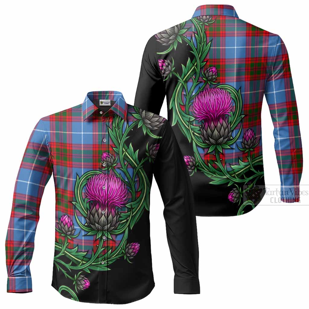 Congilton Tartan Long Sleeve Button Shirts Resilient Scottish Thistle