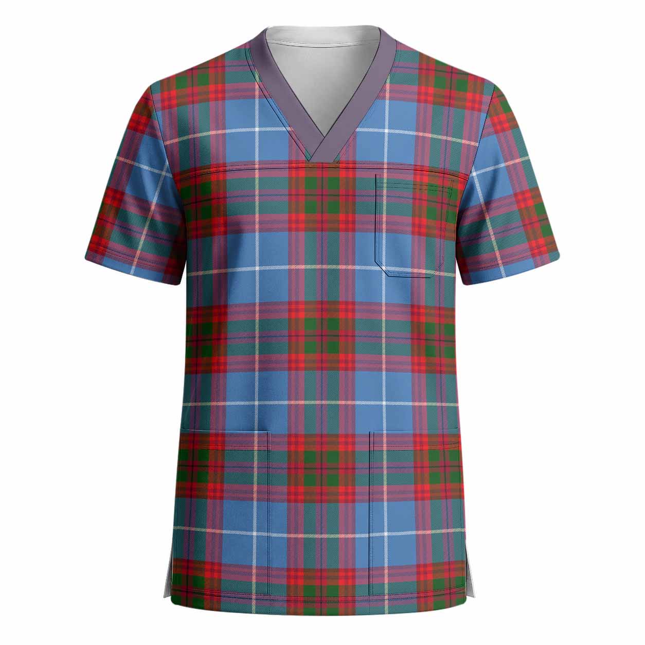 Congilton Tartan Scrub Top - Tartan Vibes Clothing