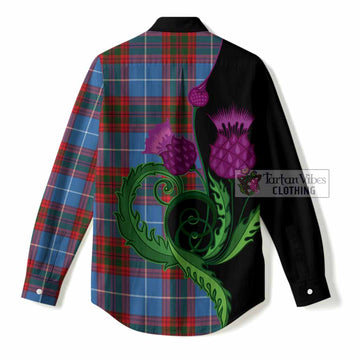 Congilton Tartan Women Casual Shirt Traditional Scottish Thistle