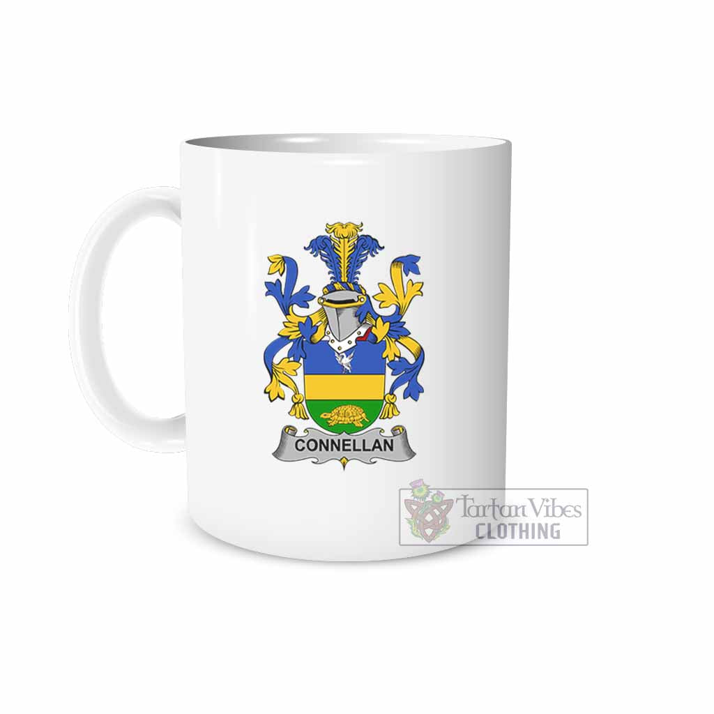Connellan Irish Clan Coat of Arms Ceramic Mug White - 2D-tartanvibesclothing