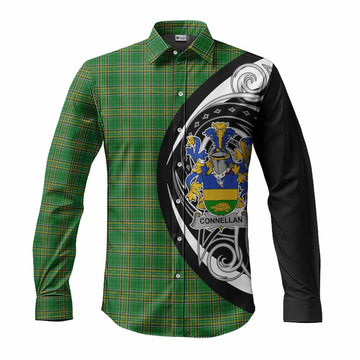 Connellan Irish Clan Long Sleeve Button Shirt Celtic Circle Style Men's Shirt S - Tartan Vibes Clothing