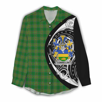 Connellan Irish Clan Women's Casual Shirt Celtic Circle Style Female - Tartan Vibes Clothing