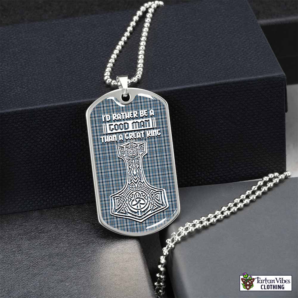 Conquergood Tartan Dog Tag Necklace Viking Mjolnir Style Silver No - Tartan Vibes Clothing