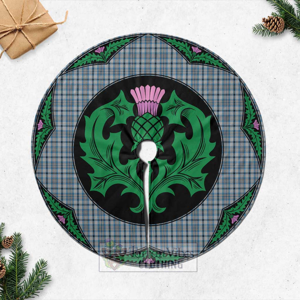 Conquergood Tartan Christmas Tree Skirt Scottish Thistle Style Casual Tree Skirts - Tartan Vibes Clothing