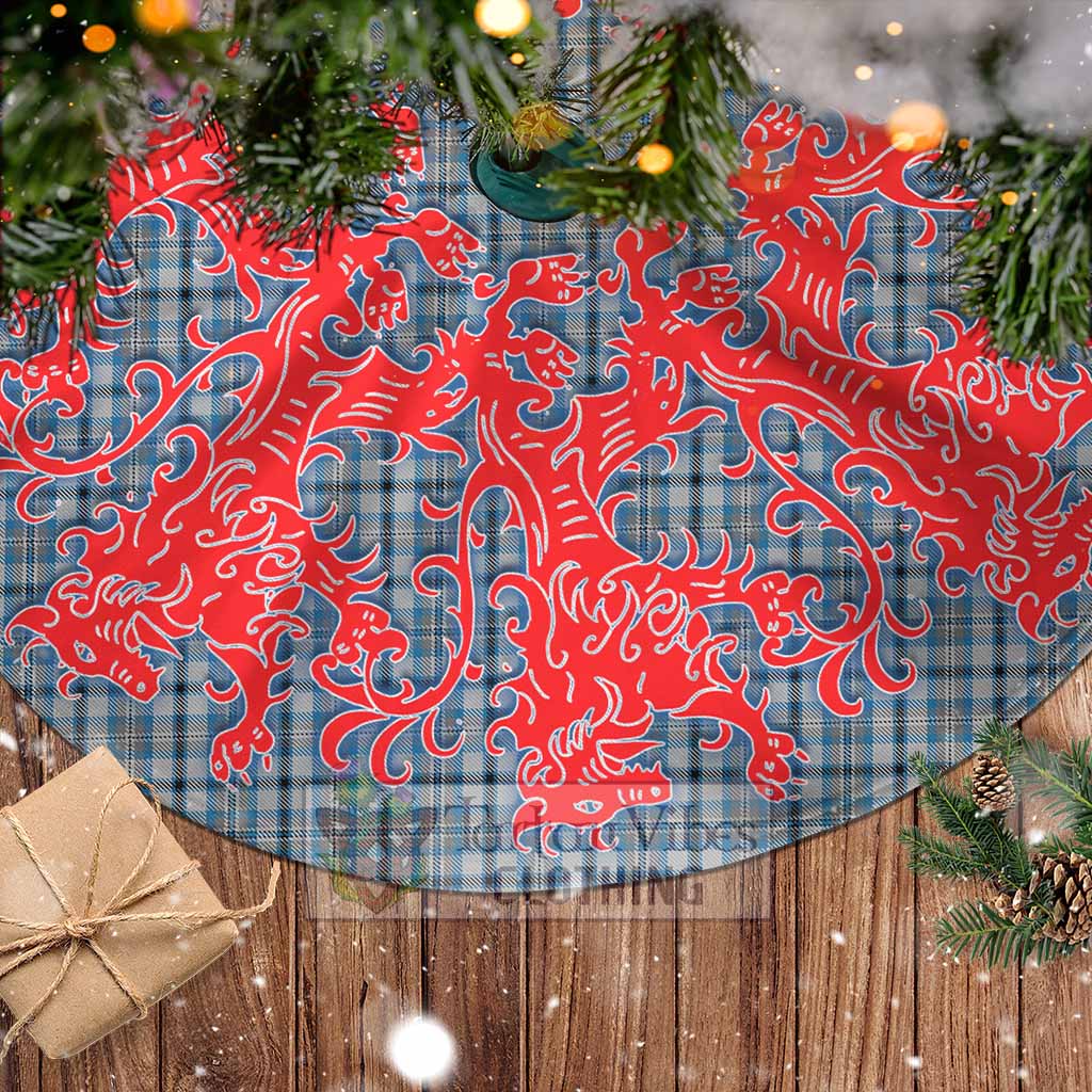 Tartan Vibes Clothing Conquergood Tartan Christmas Tree Skirt Lion Rampant Style