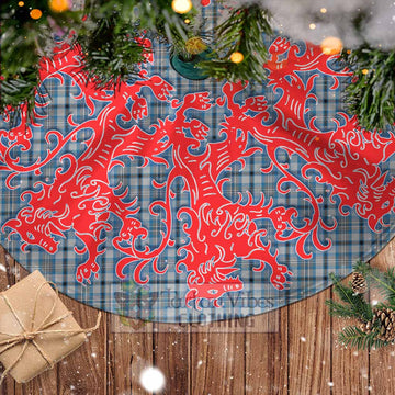 Tartan Vibes Clothing Conquergood Tartan Christmas Tree Skirt Lion Rampant Style
