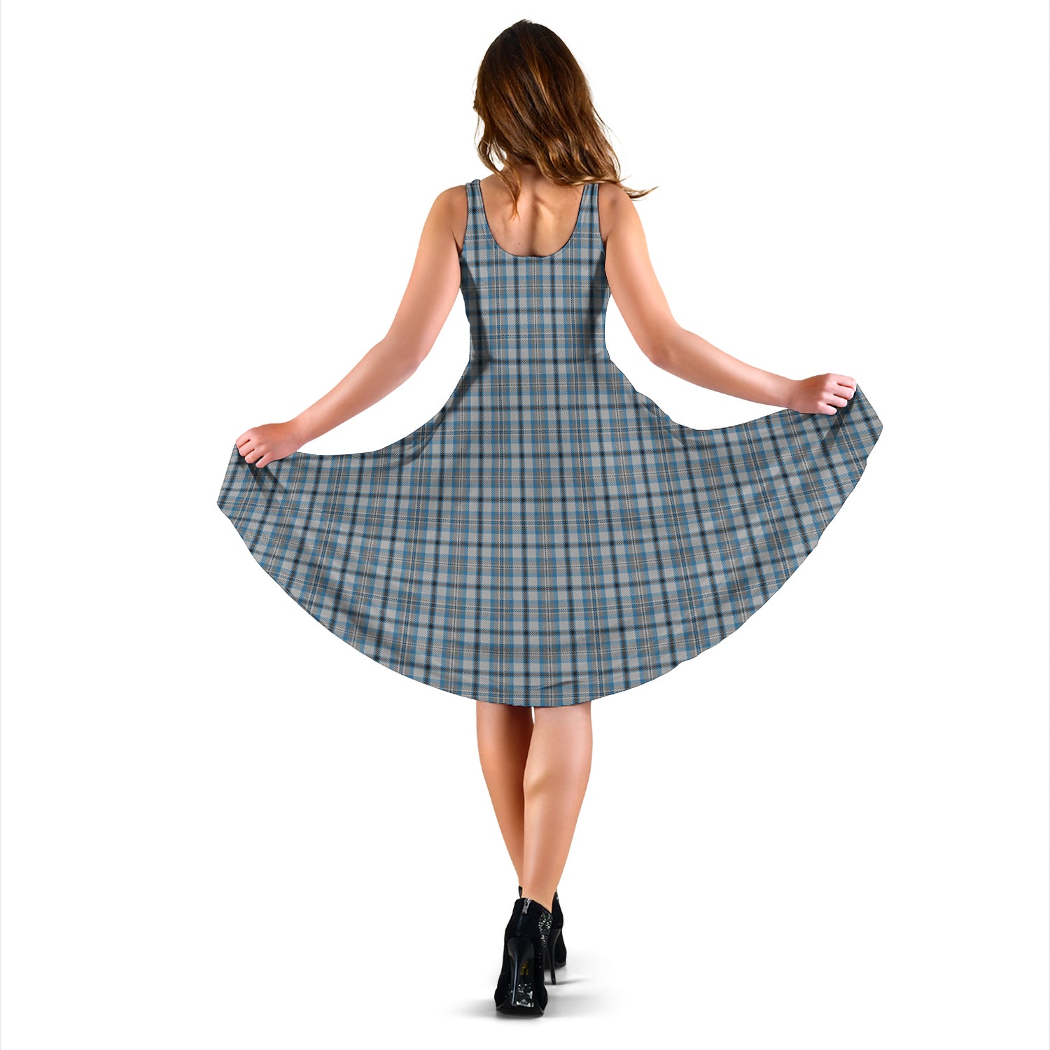 Conquergood Tartan Sleeveless Midi Womens Dress - Tartan Vibes Clothing