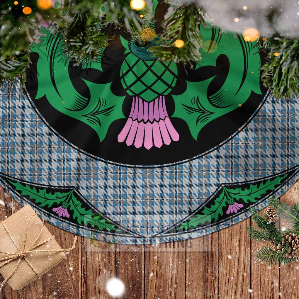 Conquergood Tartan Christmas Tree Skirt Scottish Thistle Style - Tartan Vibes Clothing