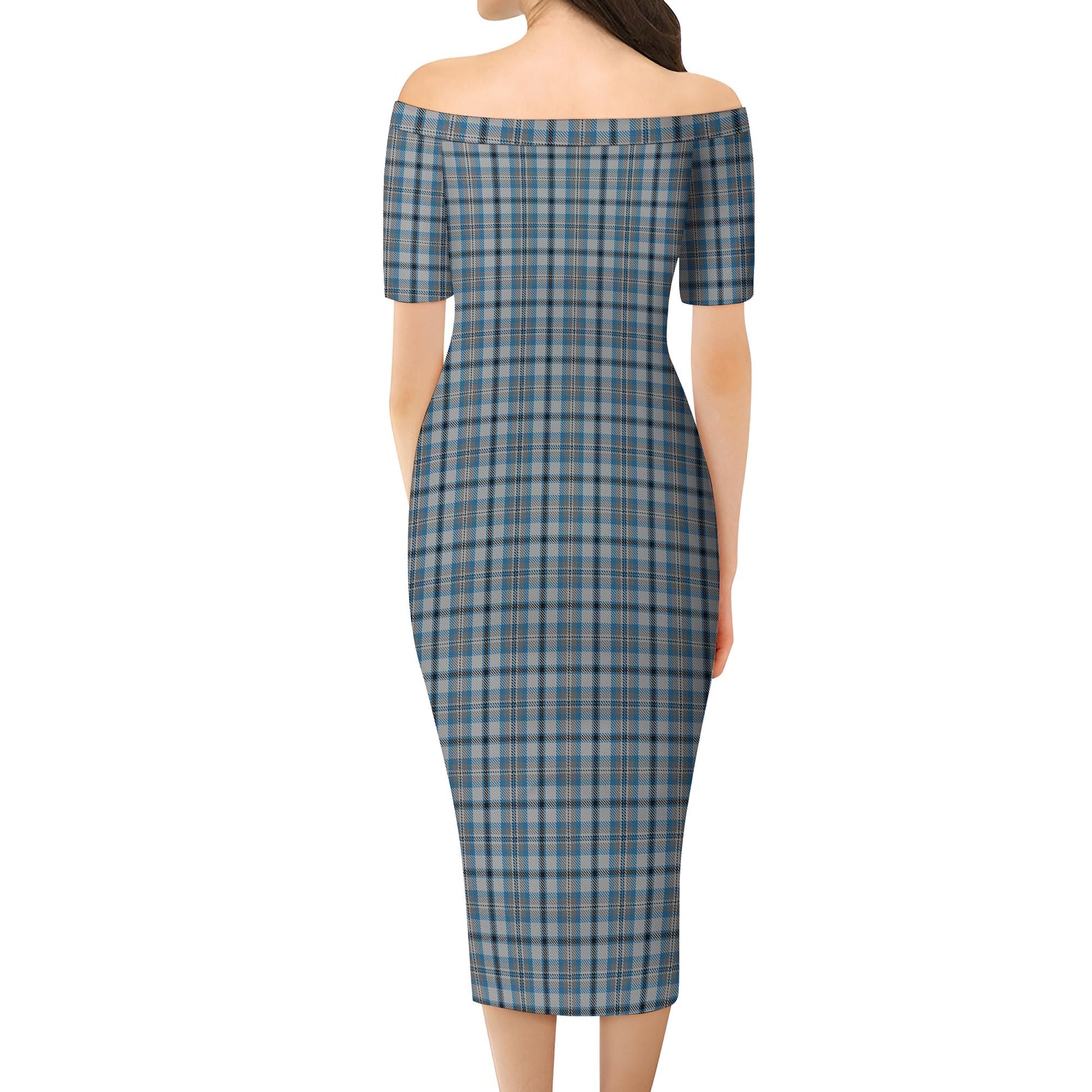 Conquergood Tartan Off Shoulder Lady Dress - Tartan Vibes Clothing