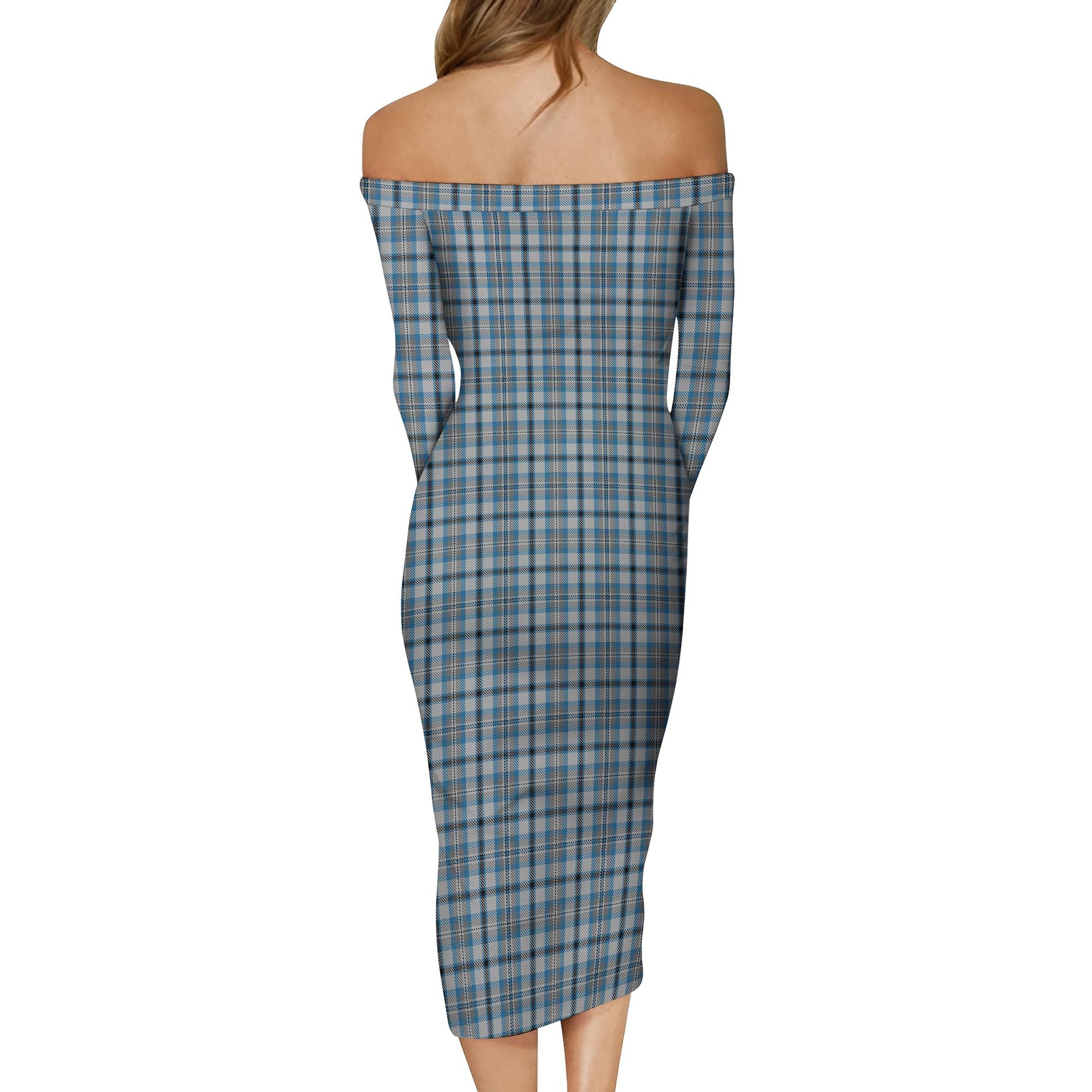 Conquergood Tartan Off Shoulder Lady Dress - Tartan Vibes Clothing