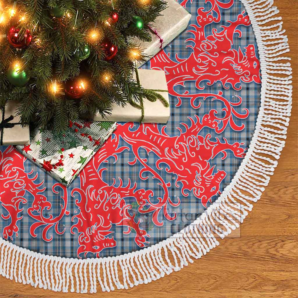 Tartan Vibes Clothing Conquergood Tartan Christmas Tree Skirt Lion Rampant Style