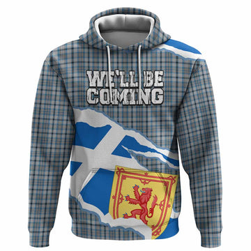 Conquergood Scotland Football Tartan Hoodie We'll Be Coming